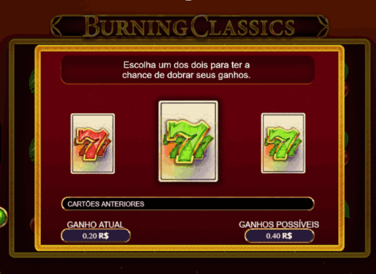 Recurso do slot Burning Classics