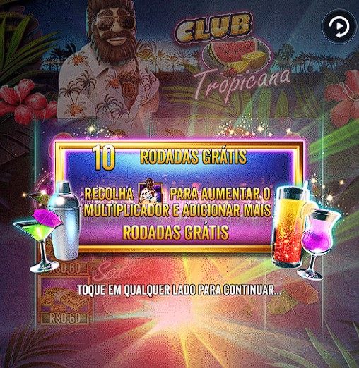 Club Tropicana rodadas grátis