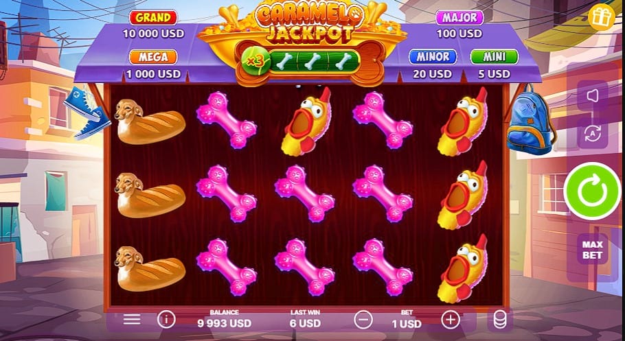 Recurso multiplicador mini slot de Caramelo Jackpot