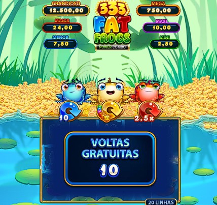 333 Fat Frogs Power Combo rodadas grátis